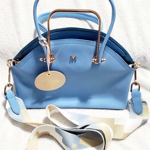 MATMAZEL "Gian" Metal Handle Hand & Shoulder Bag- Crossbody Purse - Picture 17 of 17